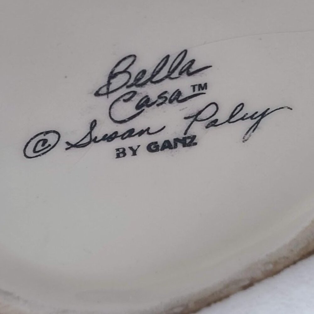 Vintage 1980s Bella Casa Daisy Susan Paley By Ganz hand Painted Ceramic Vase 11" - Picture 7 of 12